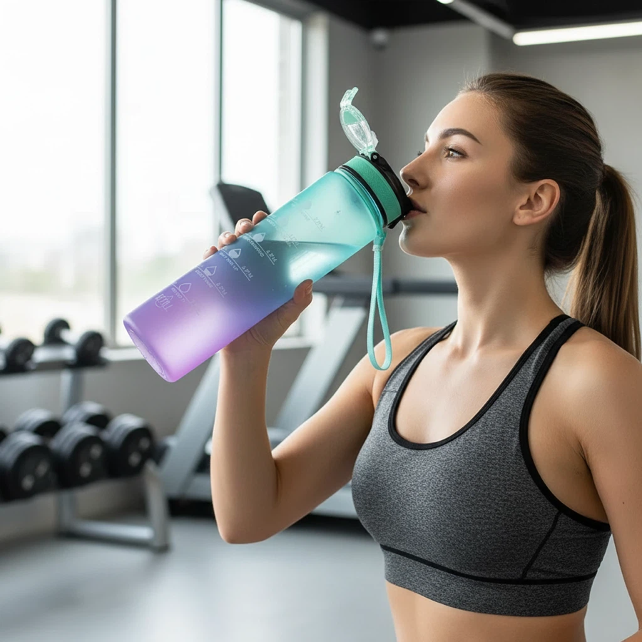1000ml sports water bottle in multiple colors